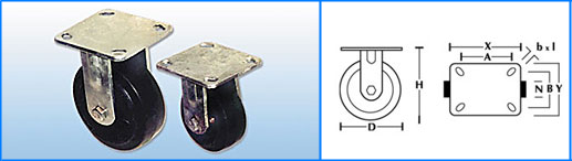 Колесные опоры большегрузные не поворотные Колесные опоры большегрузные не поворотные