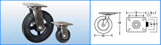 Колесные опоры большегрузные поворотные Колесные опоры большегрузные поворотные