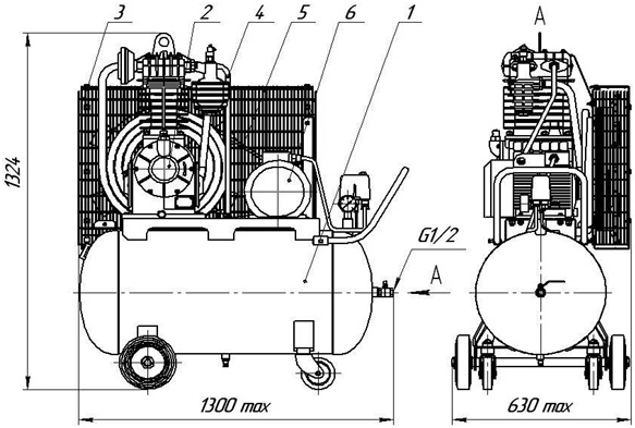 Установка компрессорная, модель К-2