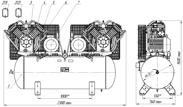 Установка компрессорная, модель К-3