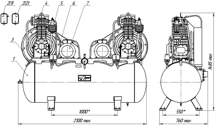 Установка компрессорная, модель К-30