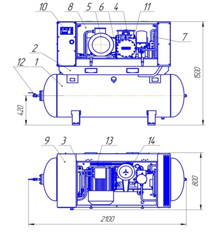 Установка компрессорная ВК-53М1