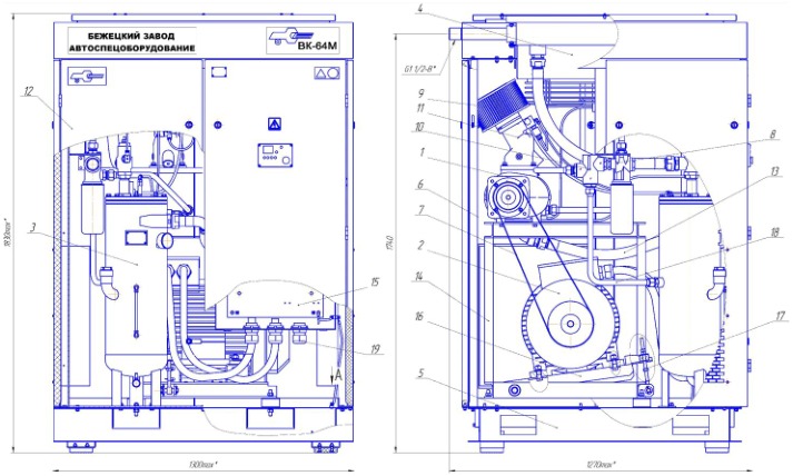 Установка компрессорная ВК-65М1