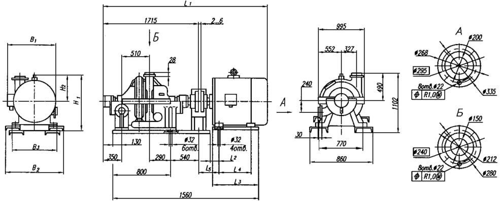 Габаритные и присоединительные размеры