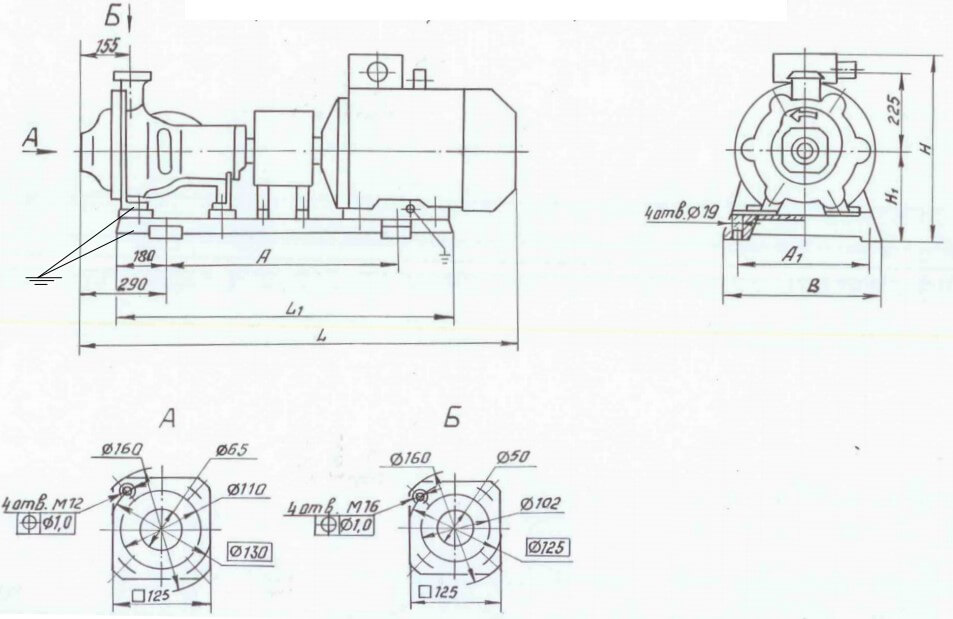 Габаритно-присоединительные размеры агрегатов