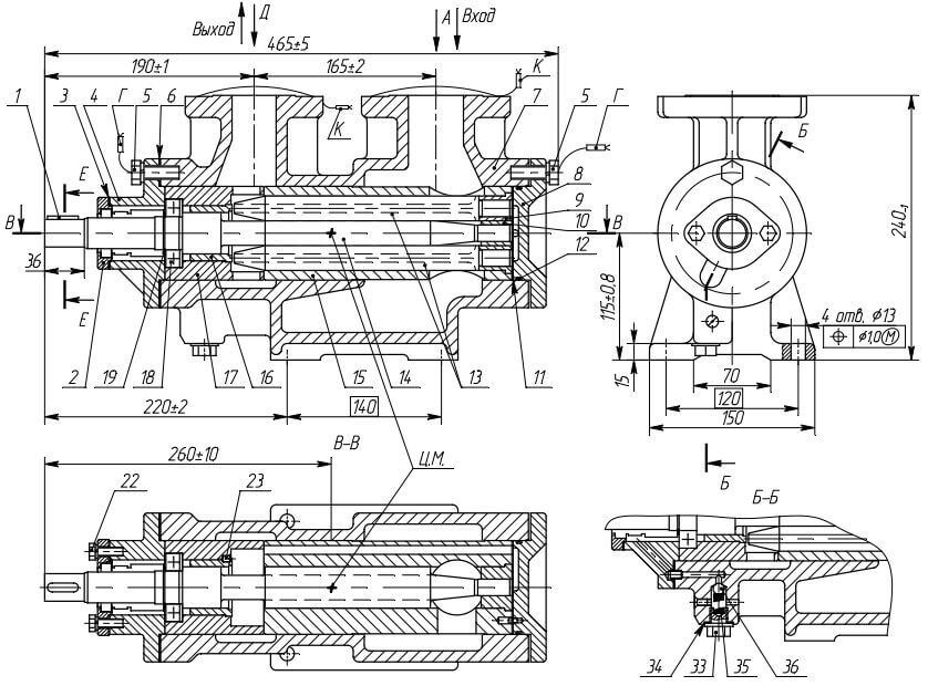 Винтовой насос А13В 4/25-3,2/4Б