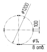 Габаритные и присоединительные размеры вентиляторов ВКРМ-10